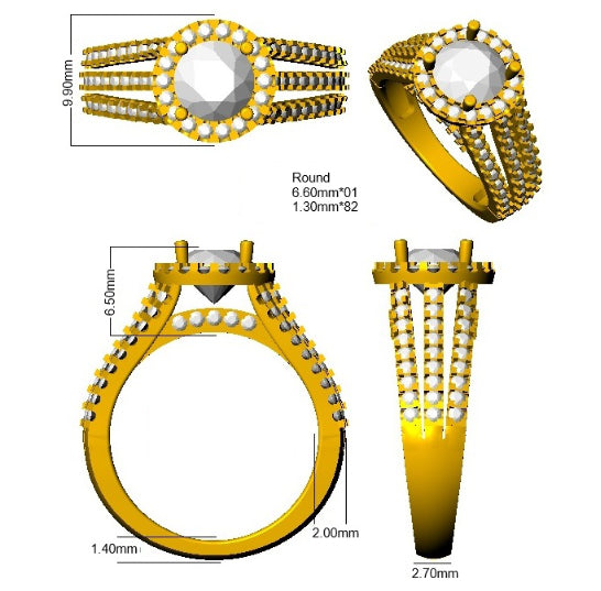 SR4337 — Ring - 9k Yellow Gold detail