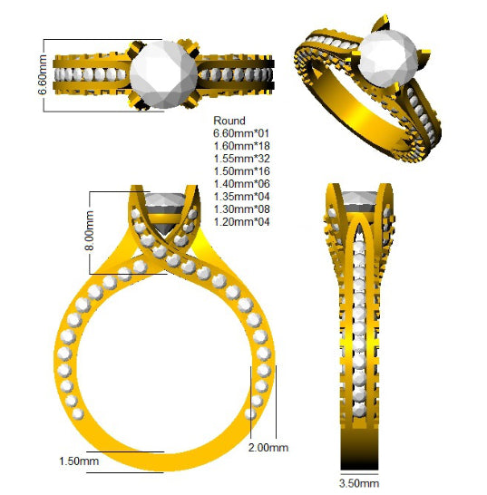 SR4338 — Ring - 9k Yellow Gold detail