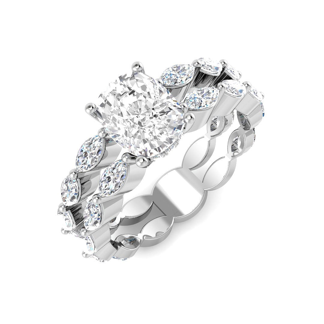 SR4344 — Ring - 9k White Gold