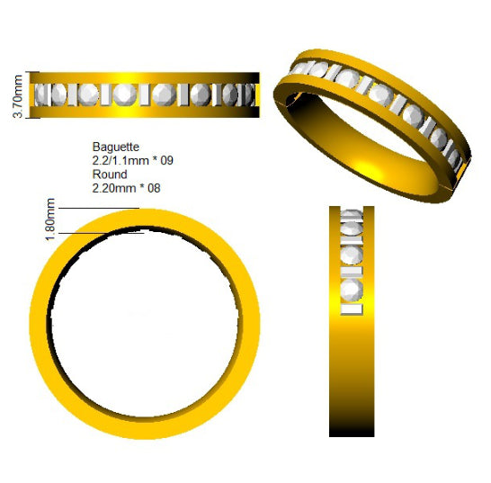 SR4353 — Ring - 9k Yellow Gold detail