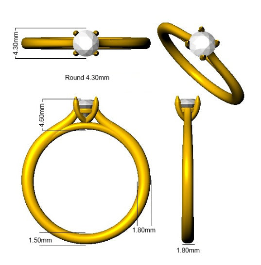 SR4355 — Ring - 9k Yellow Gold detail