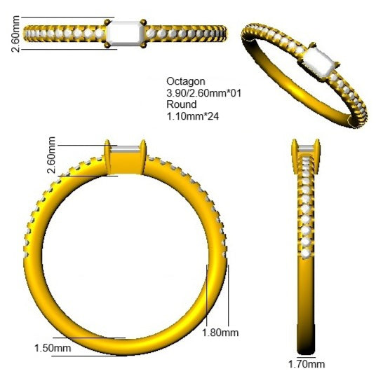 SR4357 — Ring - 9k Yellow Gold detail