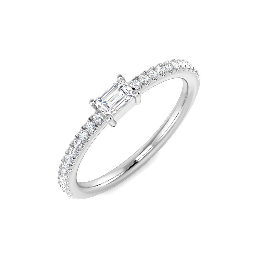 SR4357 — Ring - 9k White Gold