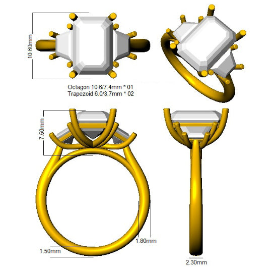 SR4359 — Ring - 9k Yellow Gold detail