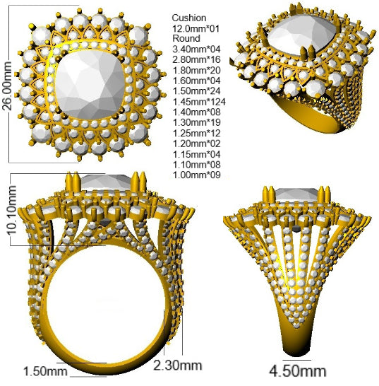SR4363 — Ring - 9k Yellow Gold detail