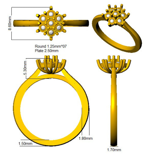 SR4364 — Ring - 9k Yellow Gold detail