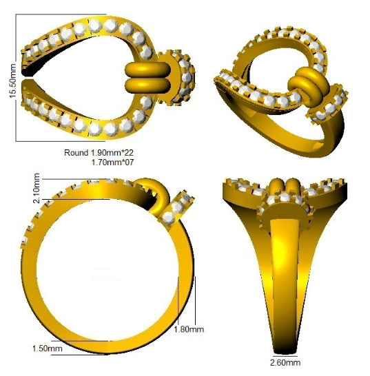 SR4368 — Ring - 9k Yellow Gold detail
