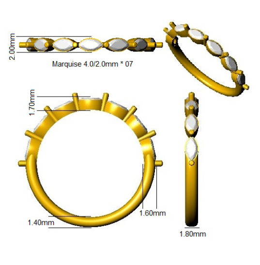 SR4379 — Ring - 9k Yellow Gold detail