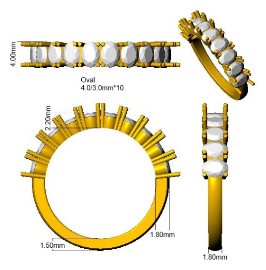 SR4380 — Ring - 18k Yellow Gold detail