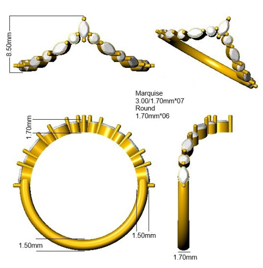 SR4381 — Ring - 9k Yellow Gold detail
