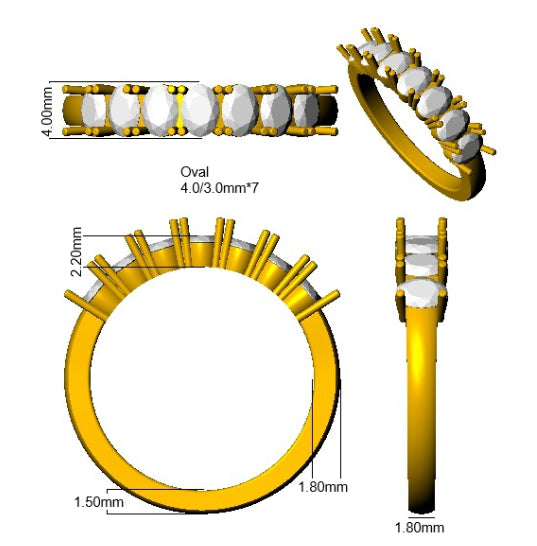 SR4383 — Ring - 18k Yellow Gold detail