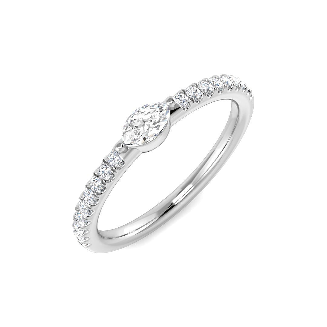 SR4389 — Ring - 9k White Gold