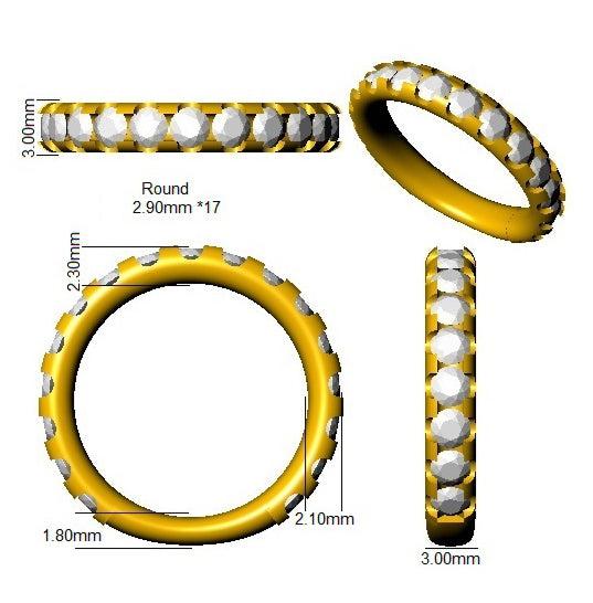SR4408 — Ring - 9k Yellow Gold detail
