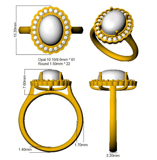SR4431 — Ring - 9k Yellow Gold detail