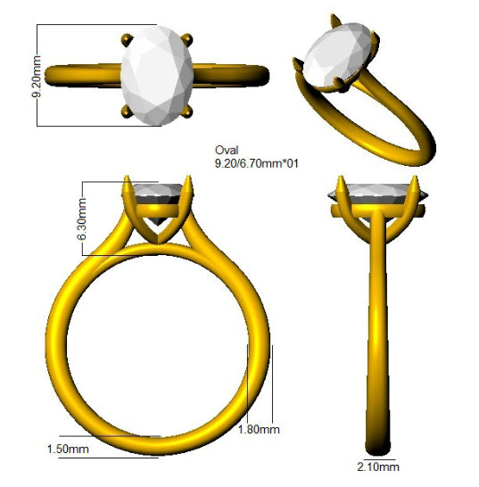 SR4432 — Ring - 9k Yellow Gold detail