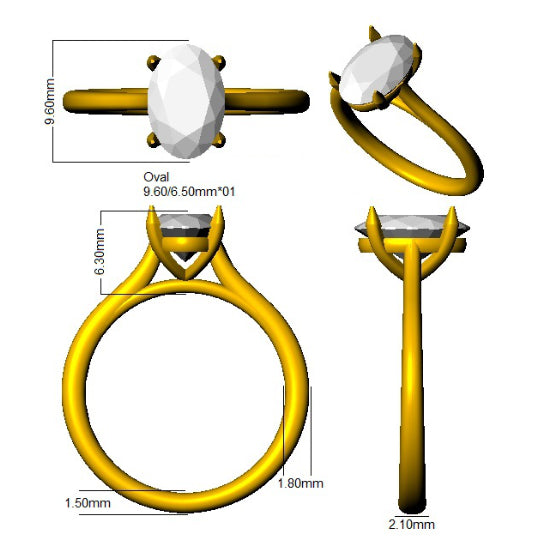 SR4433 — Ring - 9k Yellow Gold detail