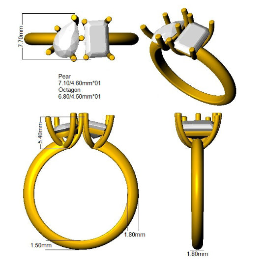 SR4439 — Ring - 18k Yellow Gold detail