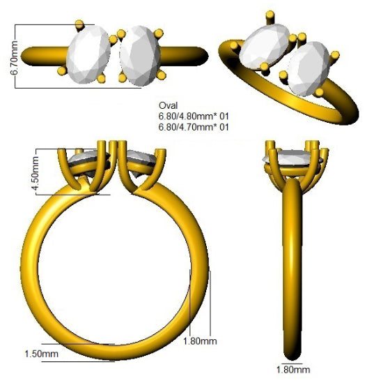 SR4441 — Ring - 9k Yellow Gold detail