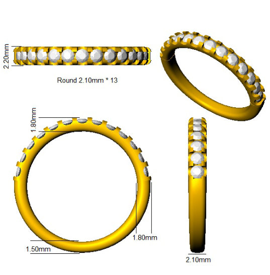 SR4447 — Ring - 9k Yellow Gold detail