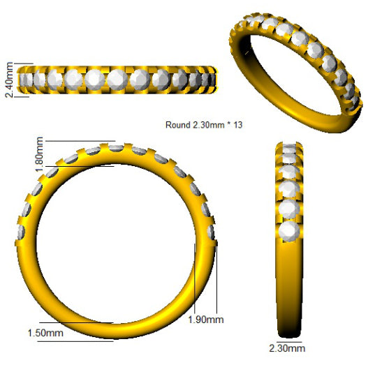 SR4448 — Ring - Platinum Plat detail