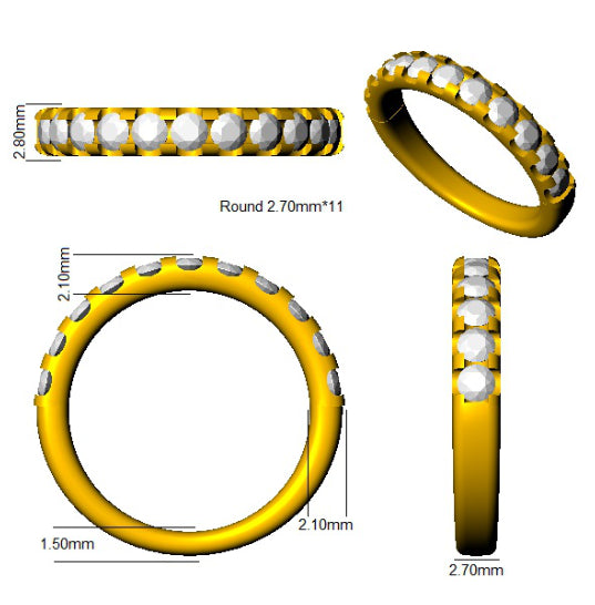 SR4450 — Ring - 9k Yellow Gold detail