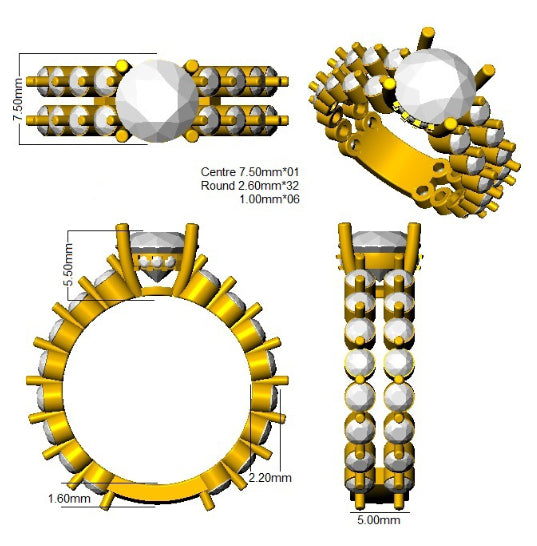 SR4454 — Ring - 9k Yellow Gold detail