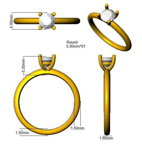 SR4457-5.0 — Ring - 18k Yellow Gold detail