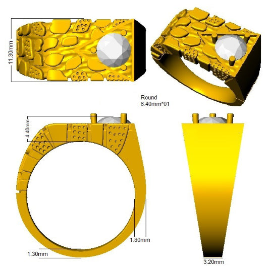 SR4463 — Ring - 9k Yellow Gold detail
