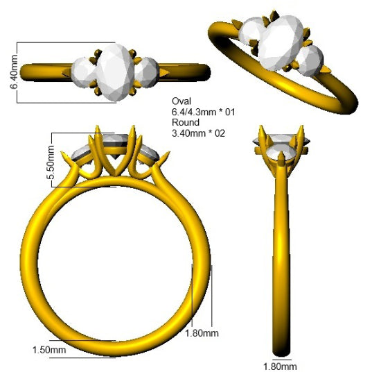 SR4482 — Ring - 18k Yellow Gold detail
