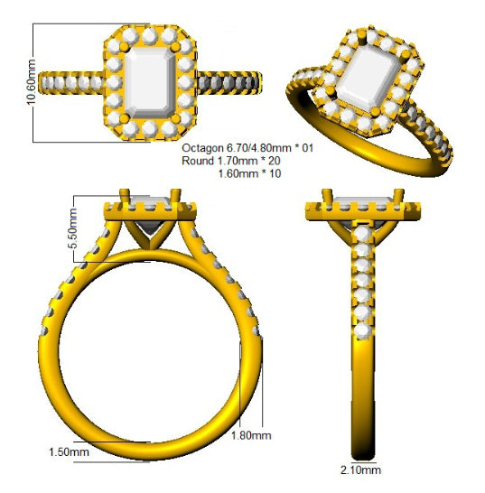 SR4491 — Ring - 9k Yellow Gold detail