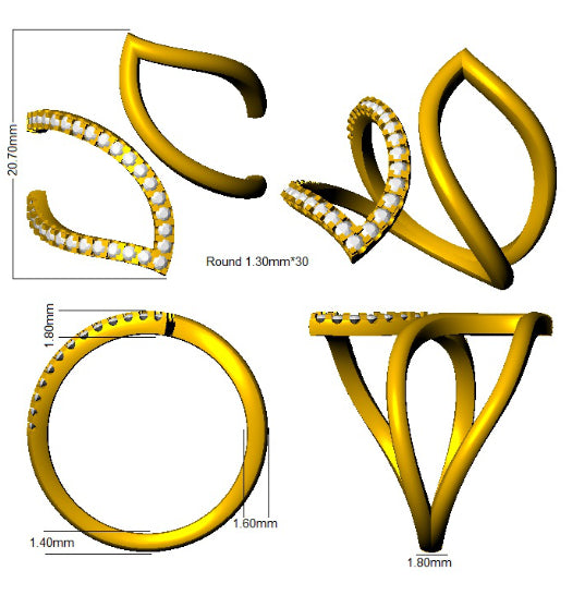SR4492 — Ring - 9k Yellow Gold detail