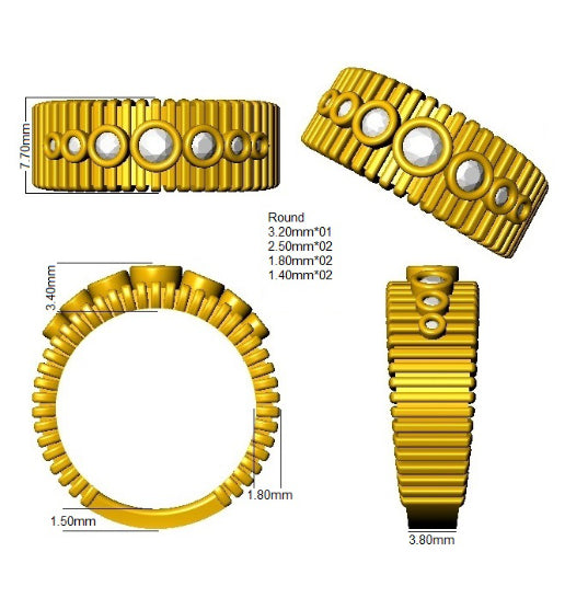 SR4494 — Ring - 9k Yellow Gold detail