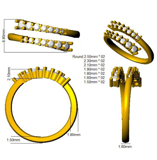 SR4499 — Ring - 9k Yellow Gold detail