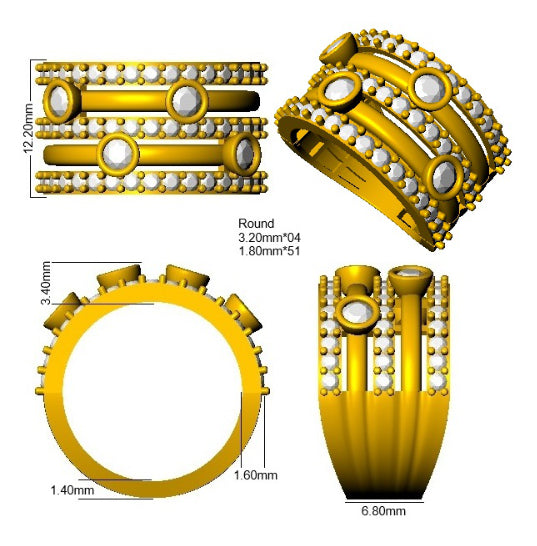 SR4509 — Ring - 9k Yellow Gold detail