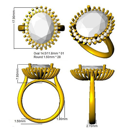 SR451 — Ring - 9k Yellow Gold detail