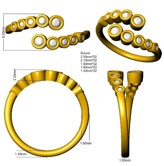 SR4511 — Ring - 9k Yellow Gold detail