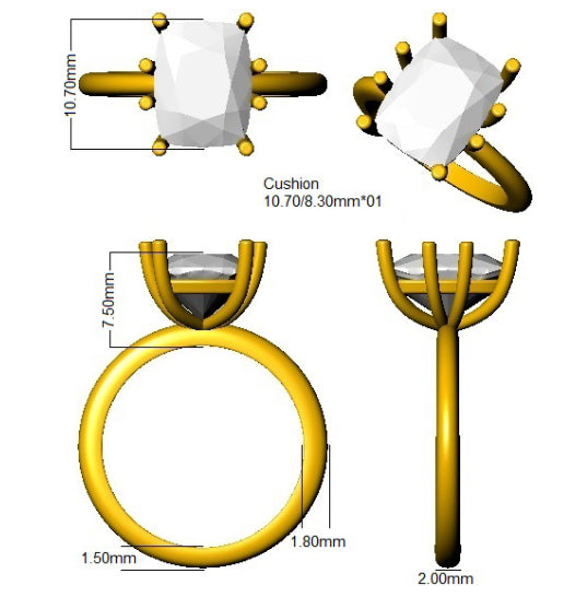 SR4523 — Ring - 9k Yellow Gold detail