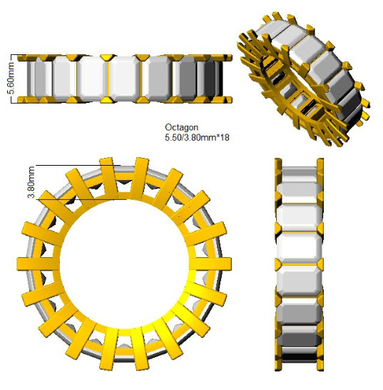 SR4527 — Ring - 9k Yellow Gold detail