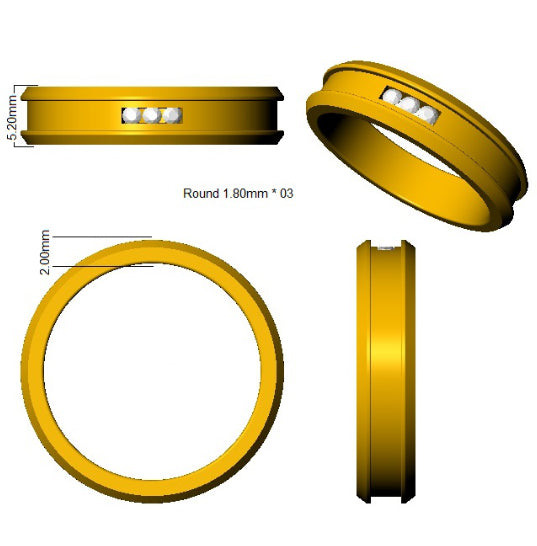 SR4542 — Ring - 9k Yellow Gold detail