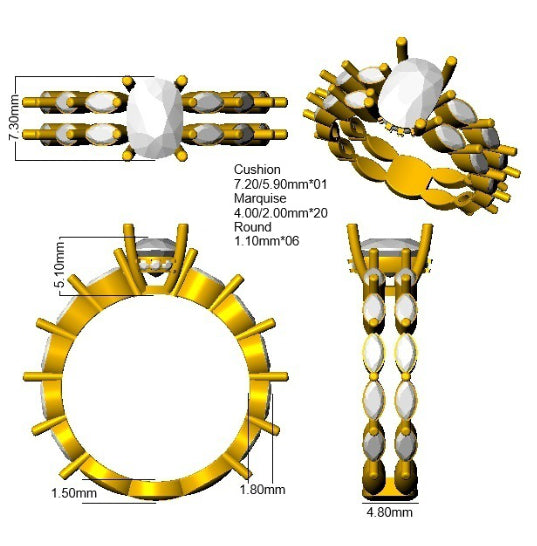 SR4556 — Ring - 9k Yellow Gold detail