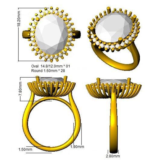 SR457 — Ring - 9k Yellow Gold detail