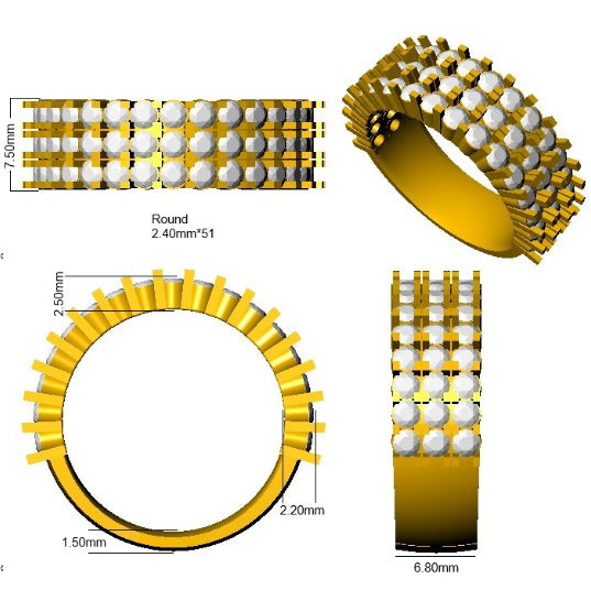 SR4576 — Ring - 9k Yellow Gold detail