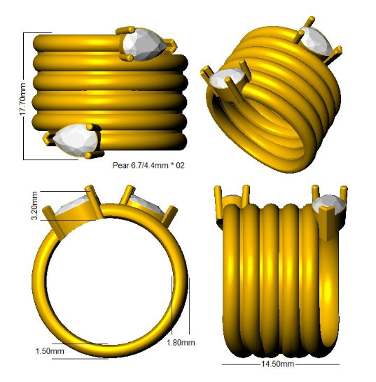 SR4577 — Ring - 9k Yellow Gold detail