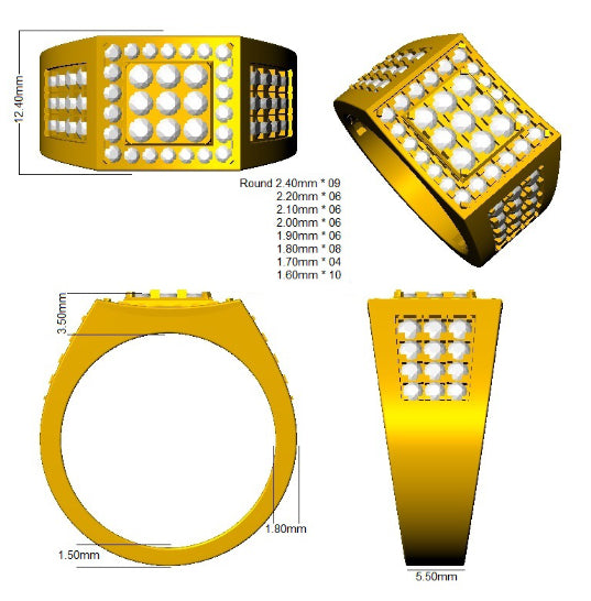 SR4585 — Ring - 9k Yellow Gold detail