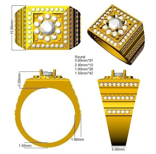 SR4588 — Ring - 9k Yellow Gold detail