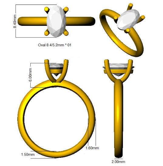 SR4599 — Ring - 18k Yellow Gold detail