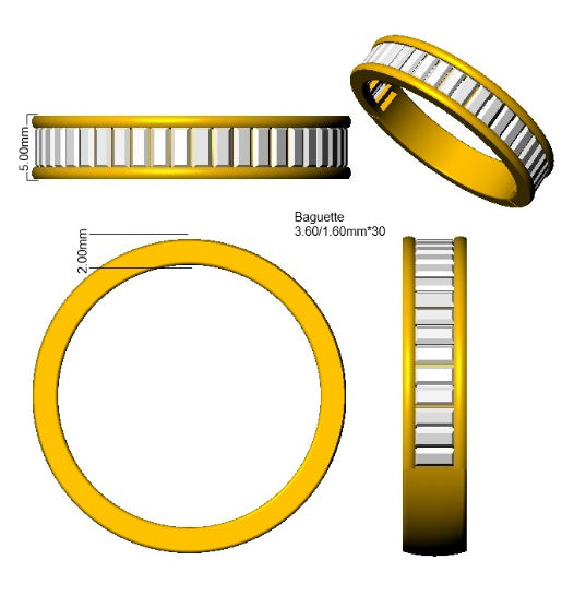 SR4600 — Ring - 9k Yellow Gold detail