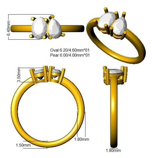 SR4607 — Ring - 9k Yellow Gold detail