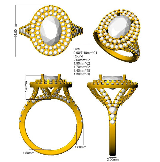 SR4627 — Ring - 9k Yellow Gold detail