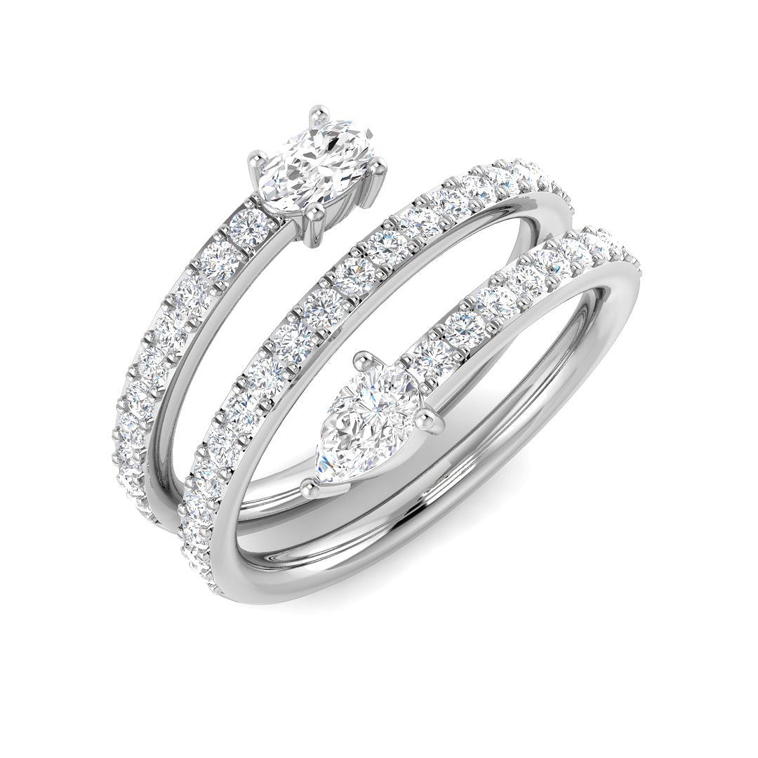 SR4656 — Ring - 9k White Gold